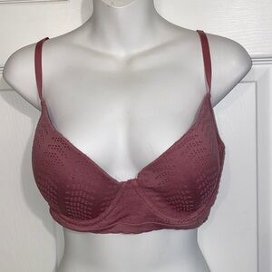 Lucky Brand Rose Pink Underwire Bra Padded Size 38 C